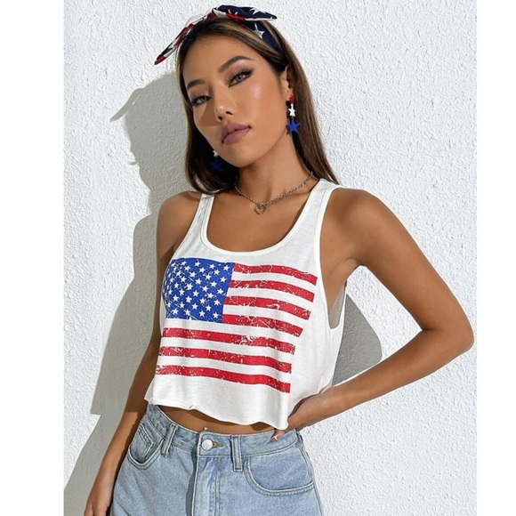 America White Cropped Tank Top 🇺🇸 - Picture 9 of 9